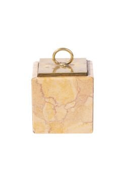 Italian Marble and Brass Ashtray